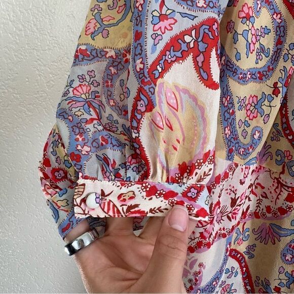 Veronica Beard Kimber Asymmetrical Dress Paisely Size 4 - Picture 7 of 12